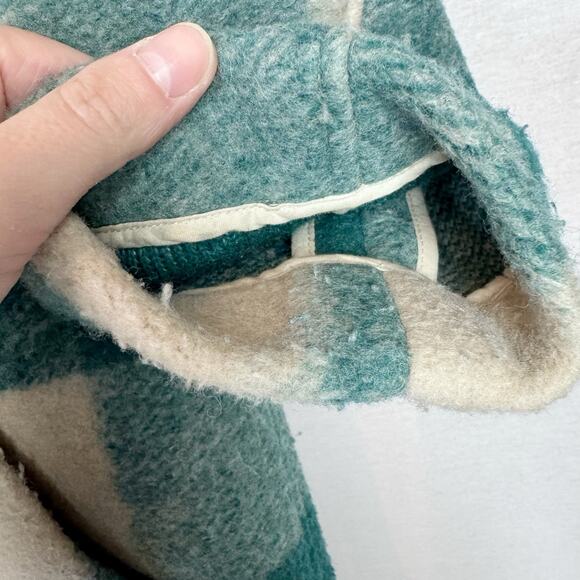 Isabel Marant Etoile Gabriel Teal Cream Checkered Wool Jacket Size FR 36 Small - Picture 10 of 11